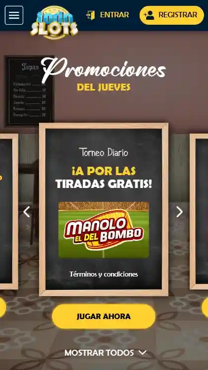 Interfaz intuitiva y segura de todoslots